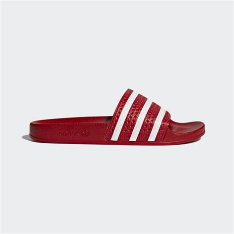 adidas slippers rood geel|adidas rode slippers dames.